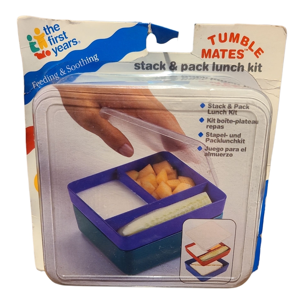 Vintage 1994 Sealed 90s Baby Lunch Kit Tumble Mates Retro Kitchen Prop NOS